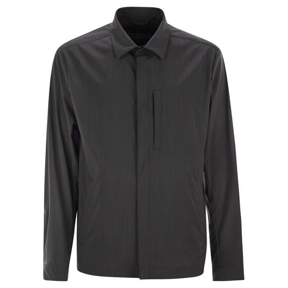 Herno Men Shirt-Cut Jacket In Tech Wool